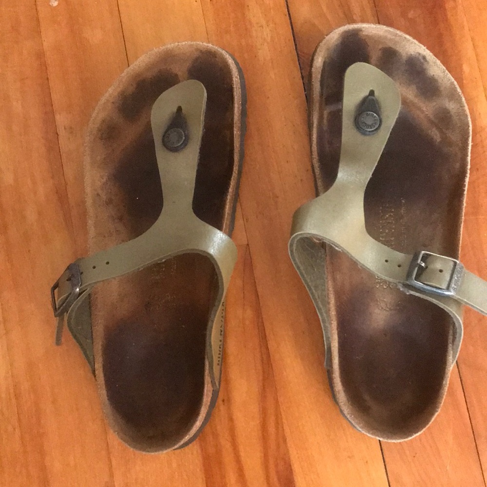 Birkenstock slip on thong sandals size 38